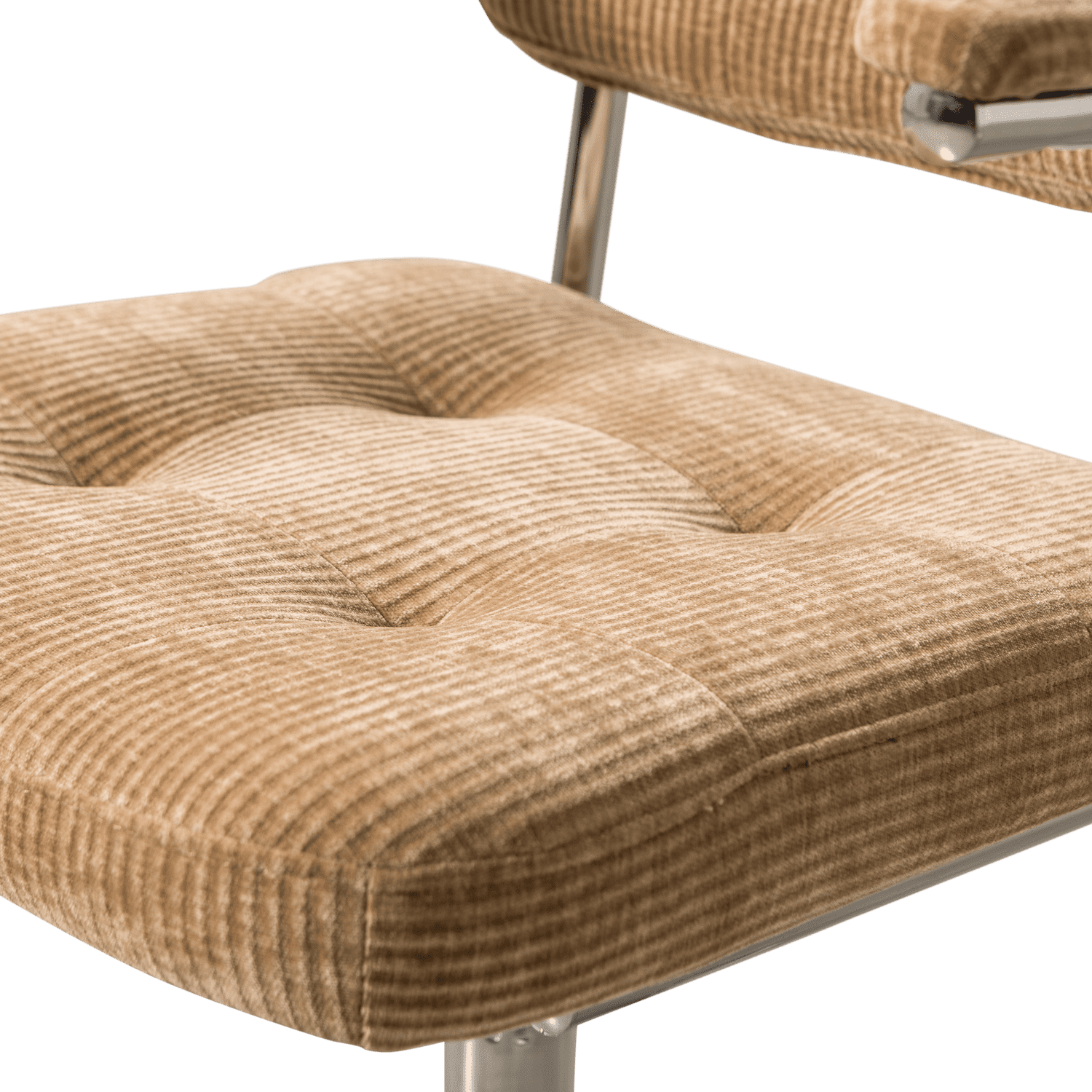 WOOOD Kova bureaustoel geweven ribstof donkerzand Bruin|Beige Bureau