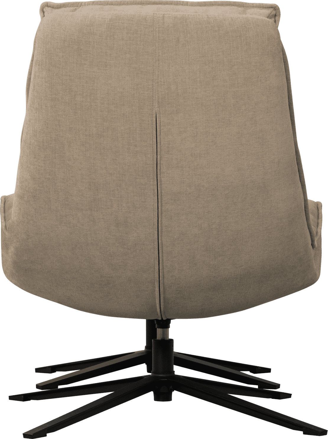 WOOOD Kube draaifauteuil met hocker naturel Naturel Draaifauteuil