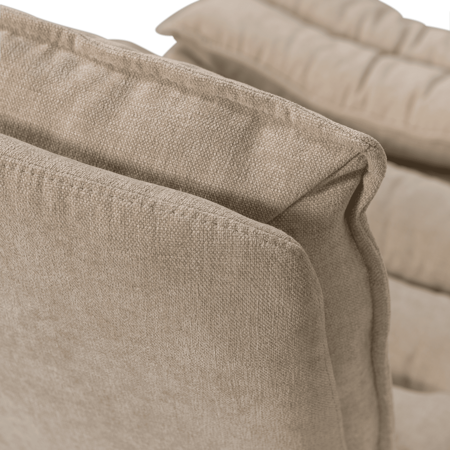 WOOOD Kube draaifauteuil met hocker naturel Naturel Draaifauteuil