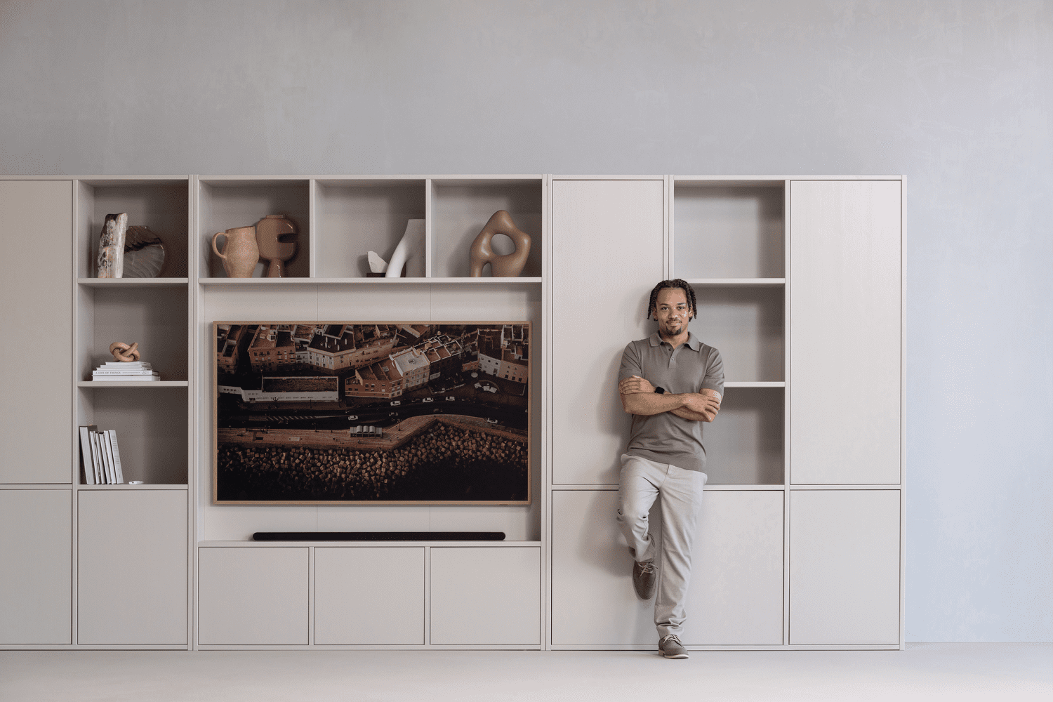 WOOOD Meggy opbergkast rechts 108cm grenen dust Paars Bergkast|Kast