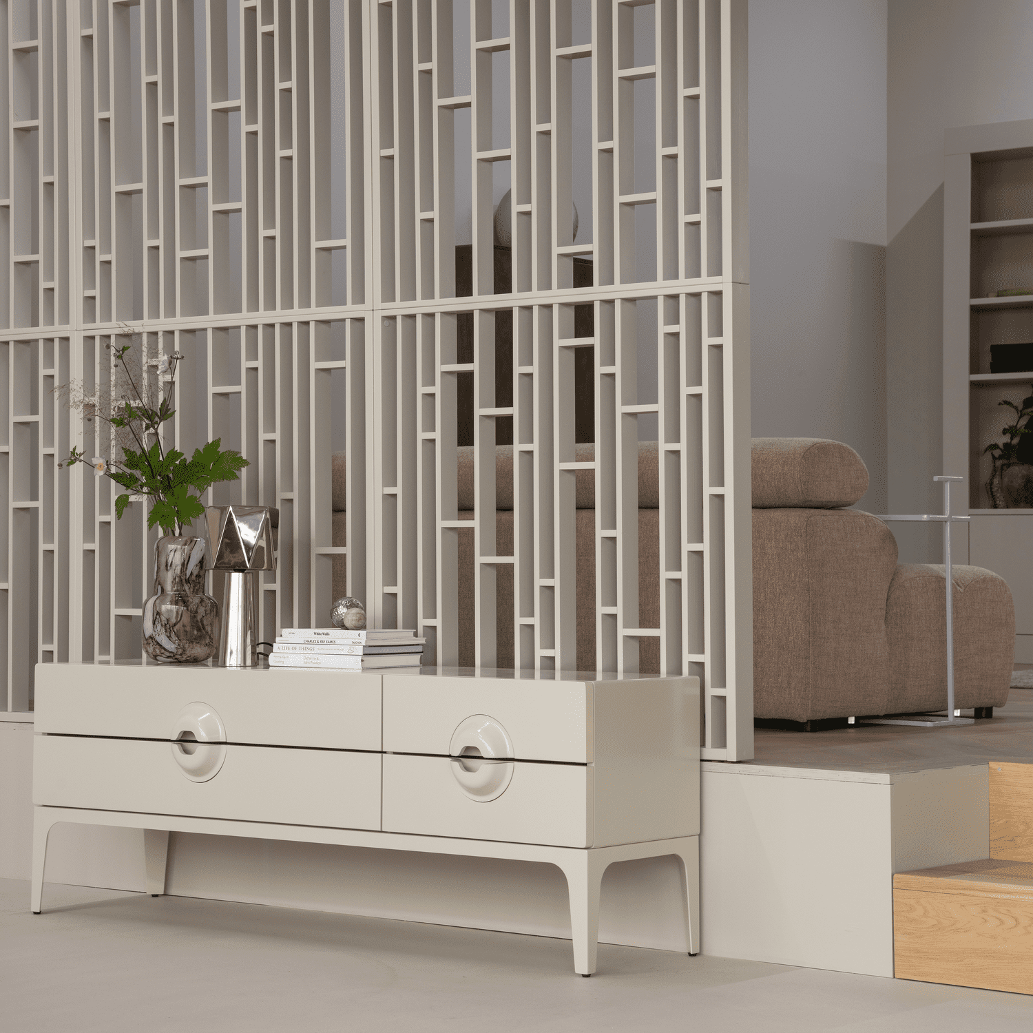 WOOOD Merge tv meubel hout dust Paars Tv-meubel|Tv-dressoir