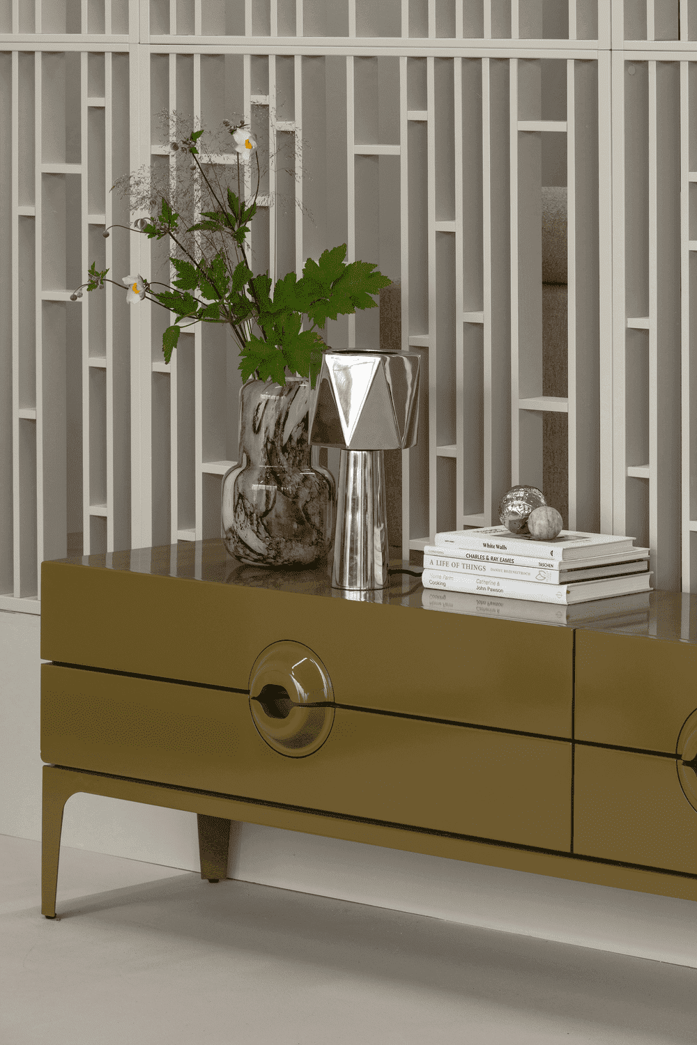 WOOOD Merge tv meubel hout honinggeel Honinggeel Tv-meubel|Tv-dressoir