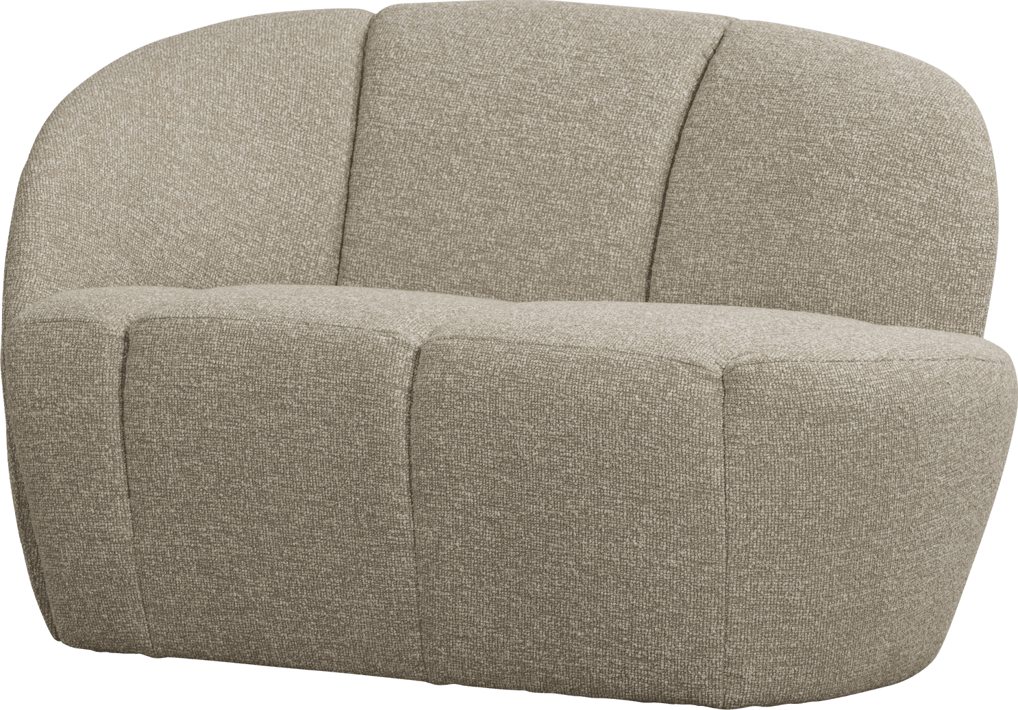 WOOOD Mojo 2-zitsbank bankje links boucle beige melange Beige 2-zitsbank