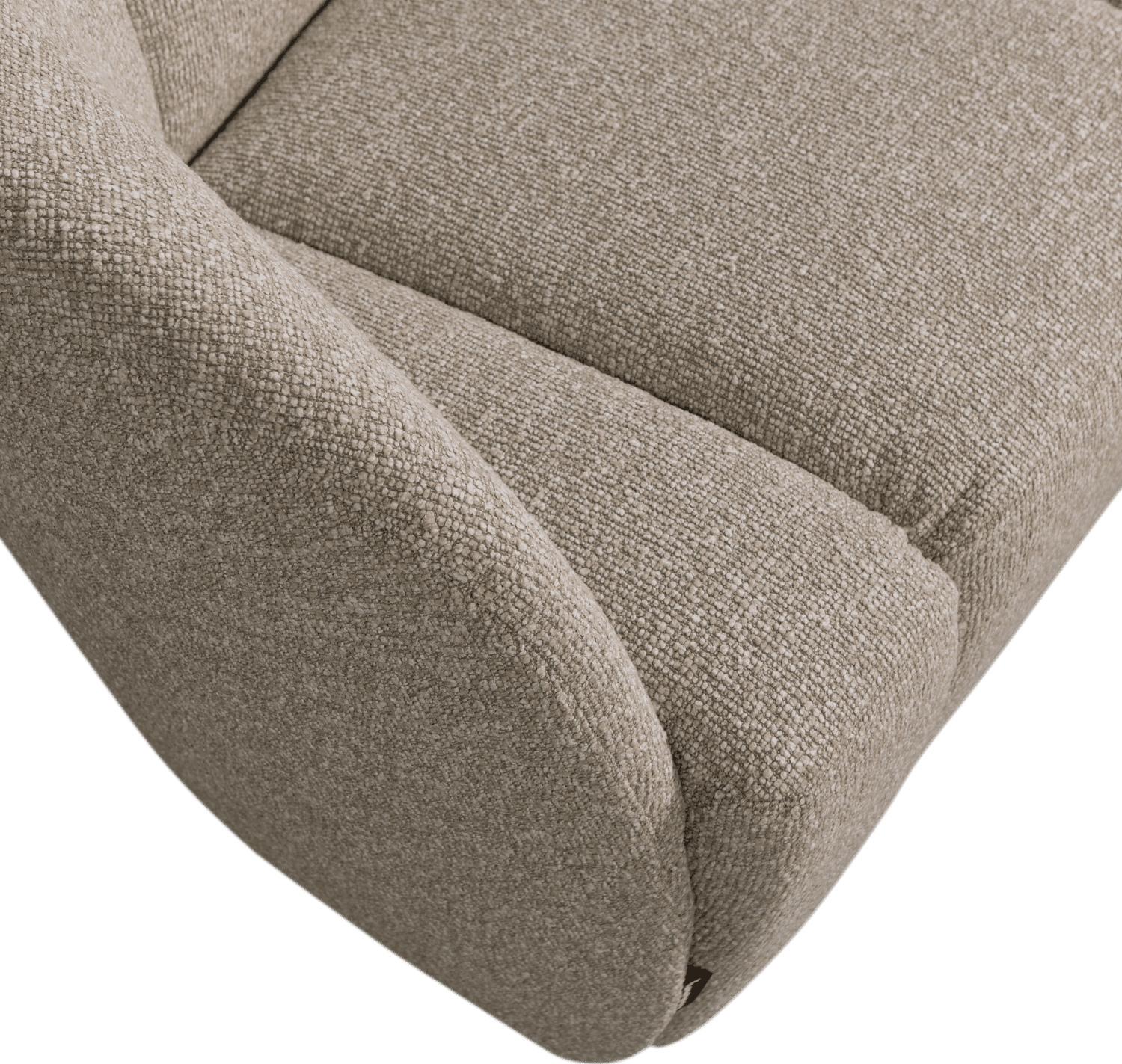 WOOOD Mojo 2-zitsbank bankje links boucle beige melange Beige 2-zitsbank