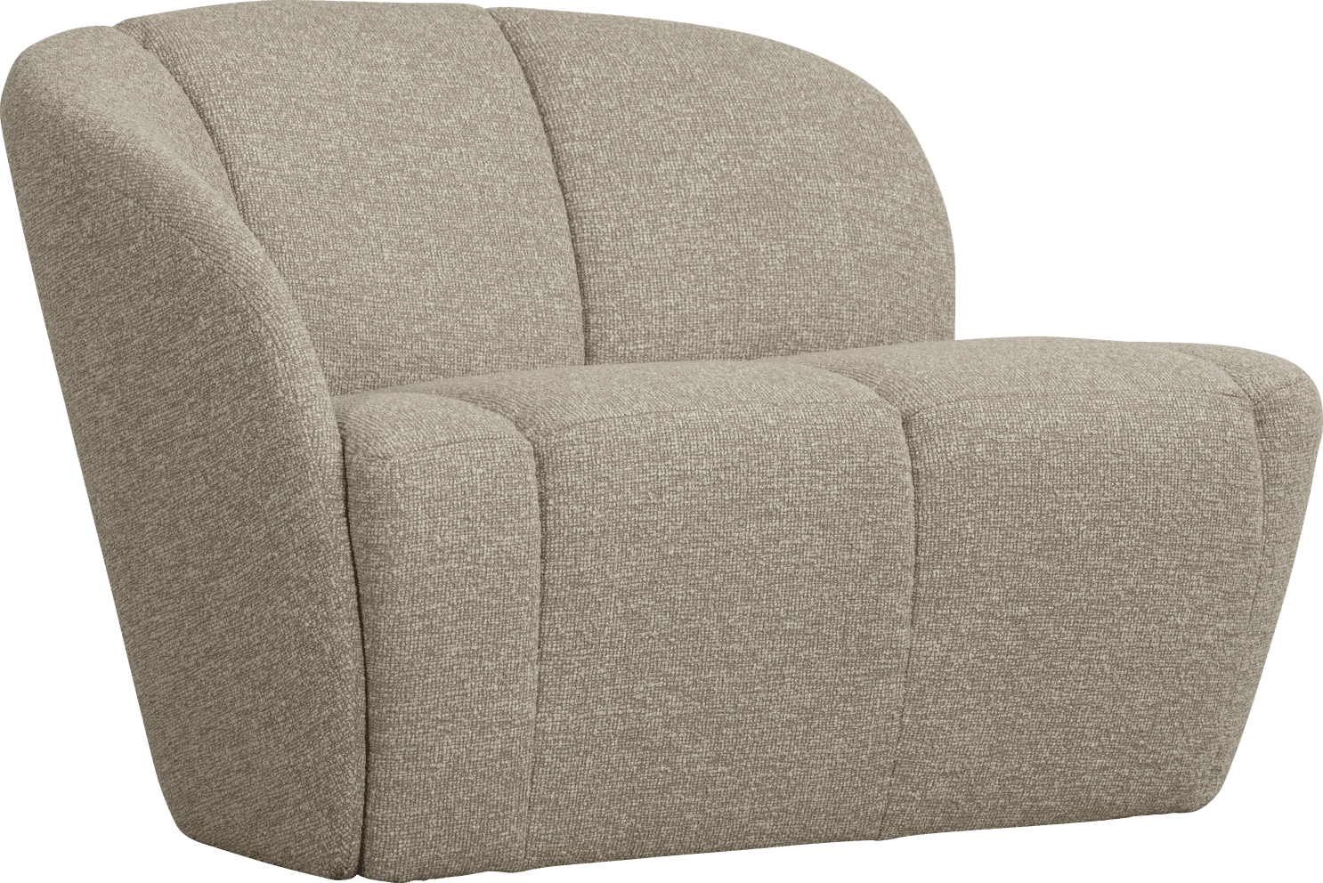 WOOOD Mojo 2-zitsbank bankje links boucle beige melange Beige 2-zitsbank