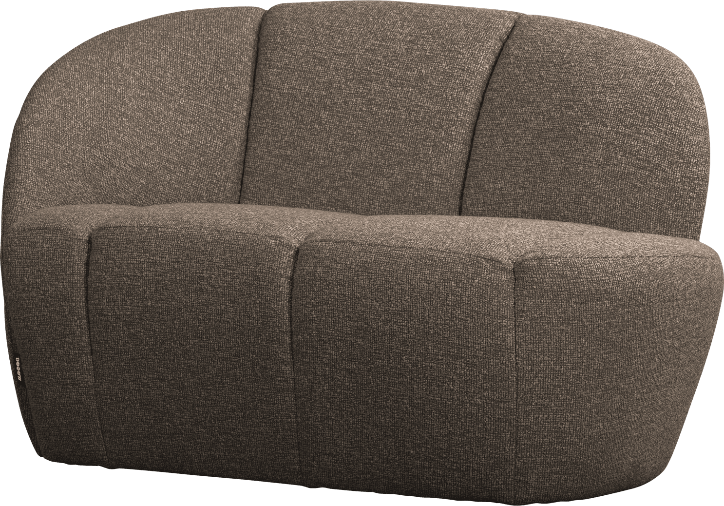 WOOOD Mojo 2-zitsbank bankje links boucle bruin melange Bruin melange 2-zitsbank