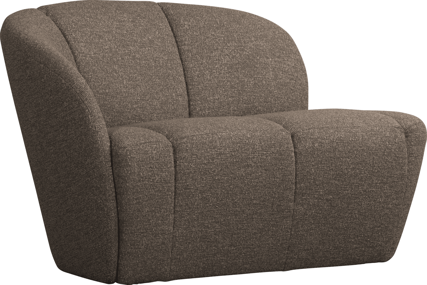 WOOOD Mojo 2-zitsbank bankje links boucle bruin melange Bruin melange 2-zitsbank