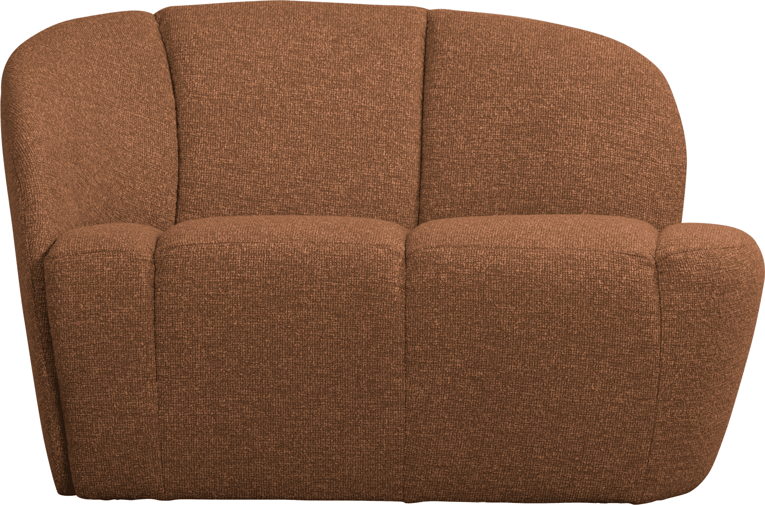 WOOOD Mojo 2-zitsbank bankje links boucle roestbruin melange Roestbruin melange 2-zitsbank