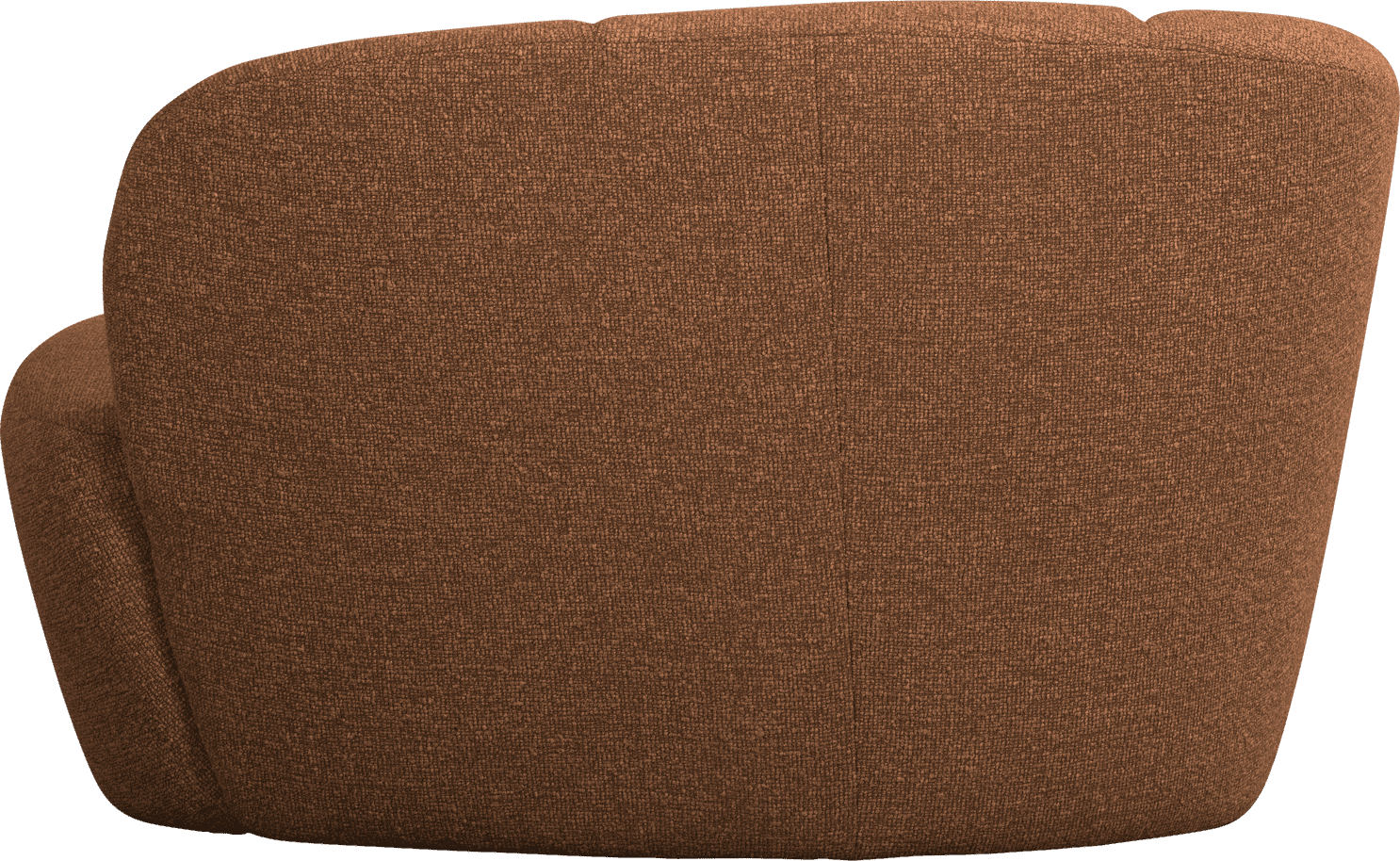 WOOOD Mojo 2-zitsbank bankje links boucle roestbruin melange Roestbruin melange 2-zitsbank