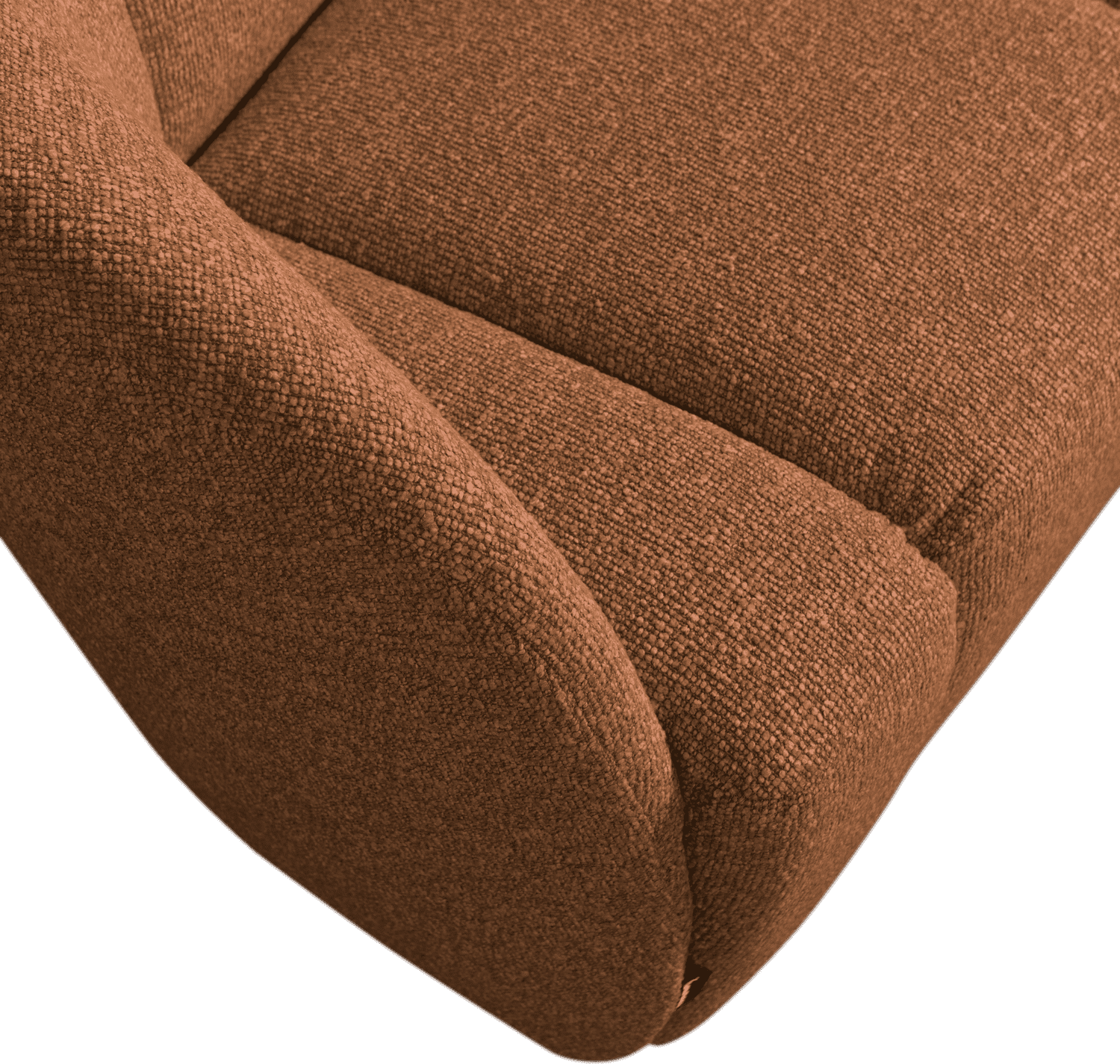 WOOOD Mojo 2-zitsbank bankje links boucle roestbruin melange Roestbruin melange 2-zitsbank