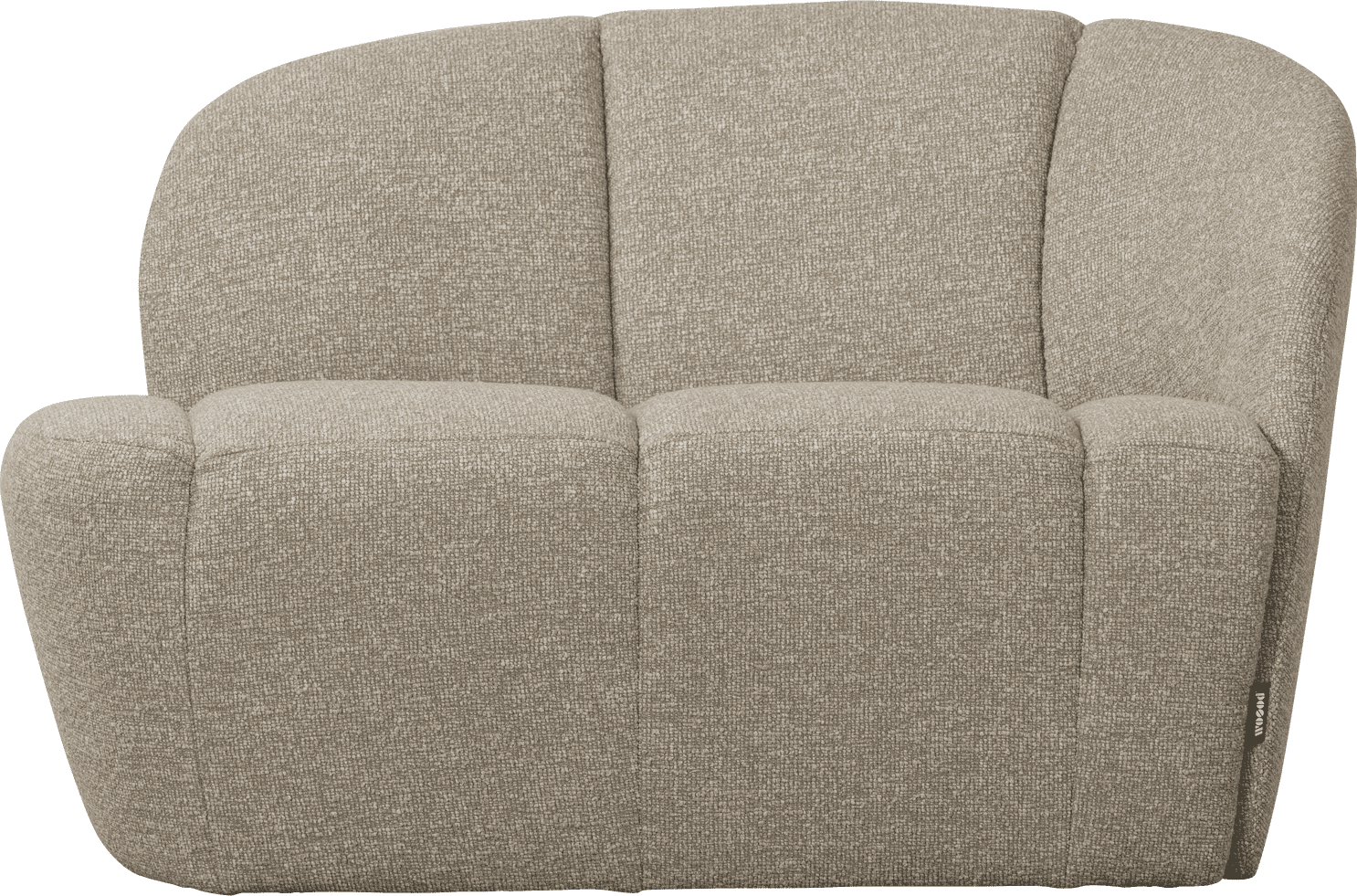WOOOD Mojo 2-zitsbank bankje rechts boucle beige melange Beige 2-zitsbank