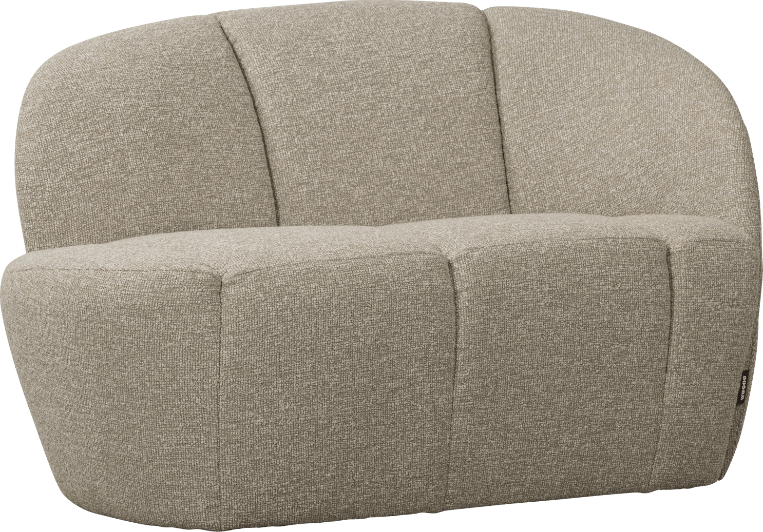 WOOOD Mojo 2-zitsbank bankje rechts boucle beige melange Beige 2-zitsbank