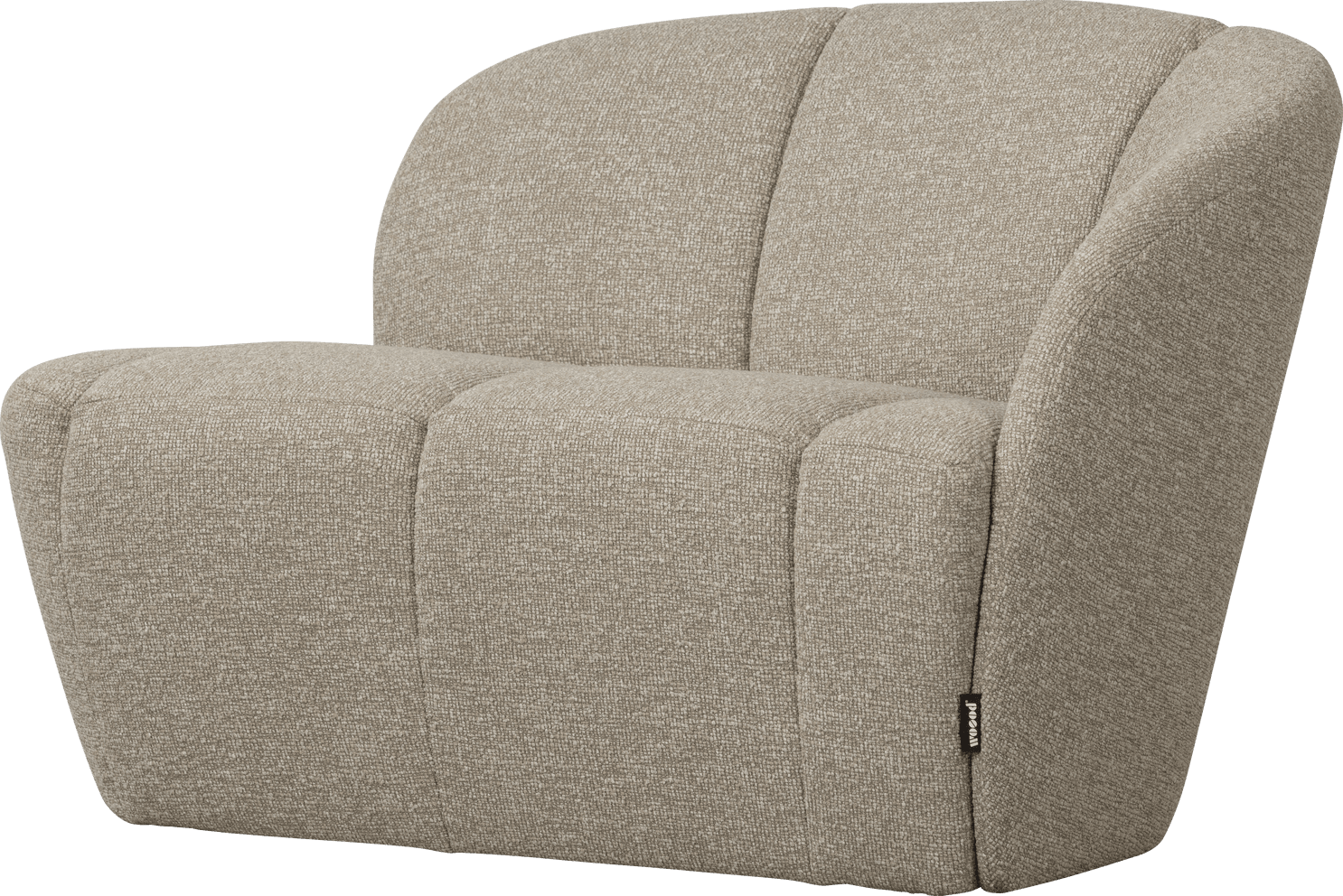 WOOOD Mojo 2-zitsbank bankje rechts boucle beige melange Beige 2-zitsbank