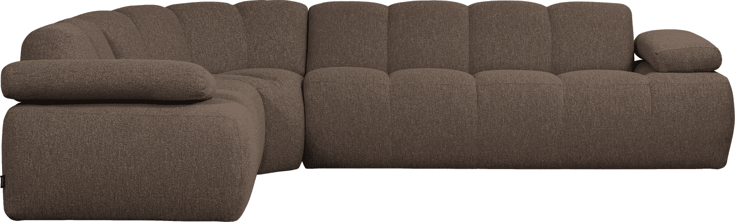 WOOOD Mojo hoekbank links boucle bruin melange Bruin melange Hoekbank