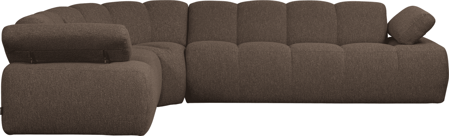 WOOOD Mojo hoekbank links boucle bruin melange Bruin melange Hoekbank