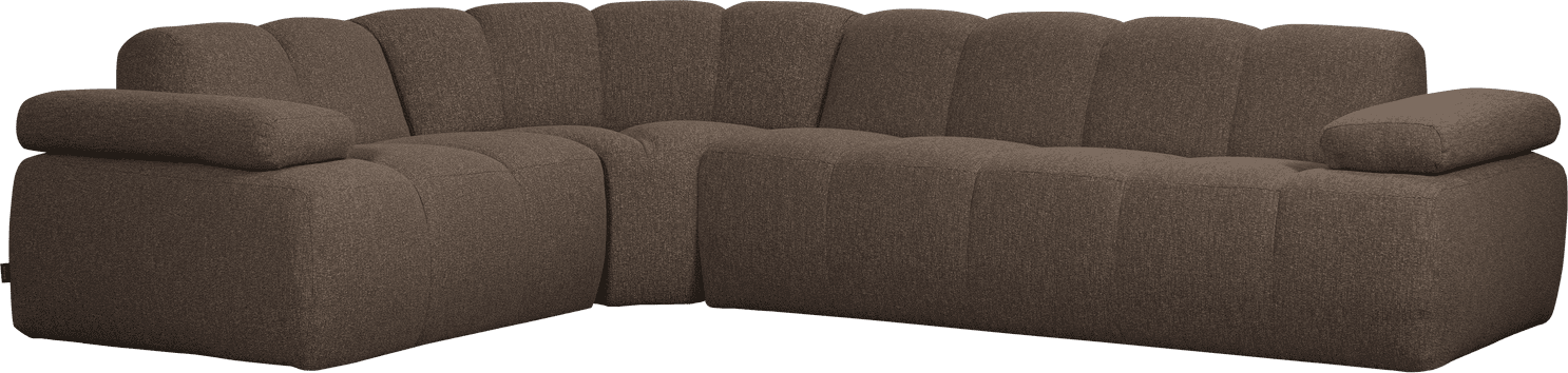 WOOOD Mojo hoekbank links boucle bruin melange Bruin melange Hoekbank
