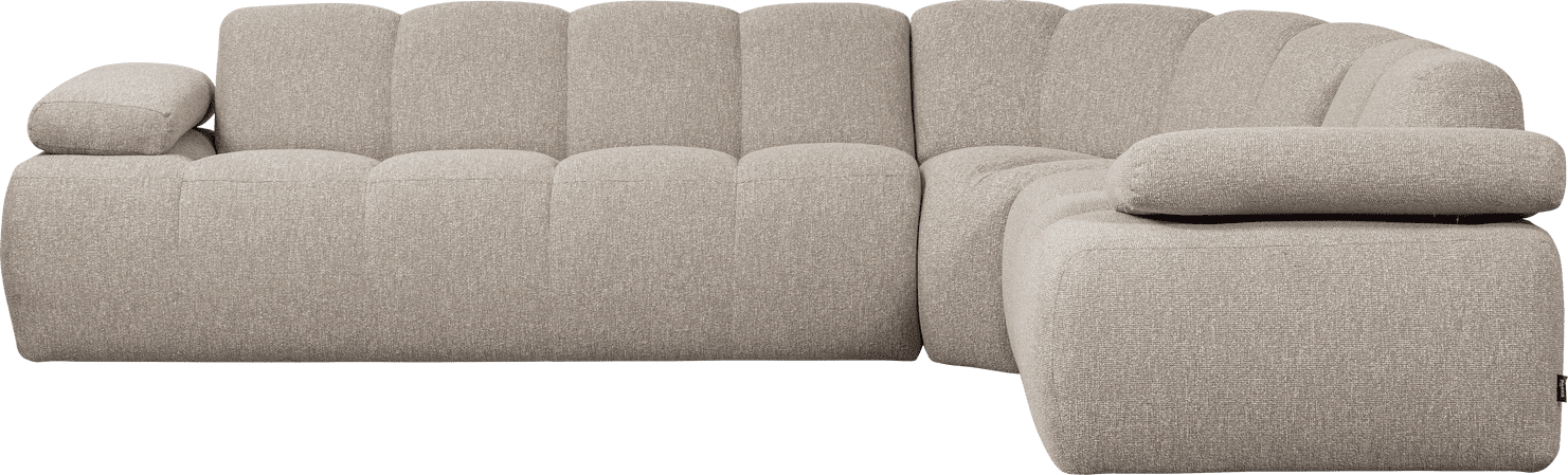 WOOOD Mojo hoekbank rechts boucle beige melange Beige Hoekbank