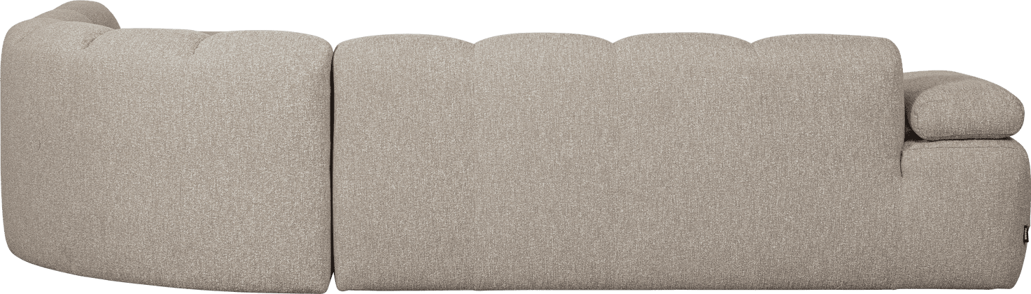 WOOOD Mojo hoekbank rechts boucle beige melange Beige Hoekbank