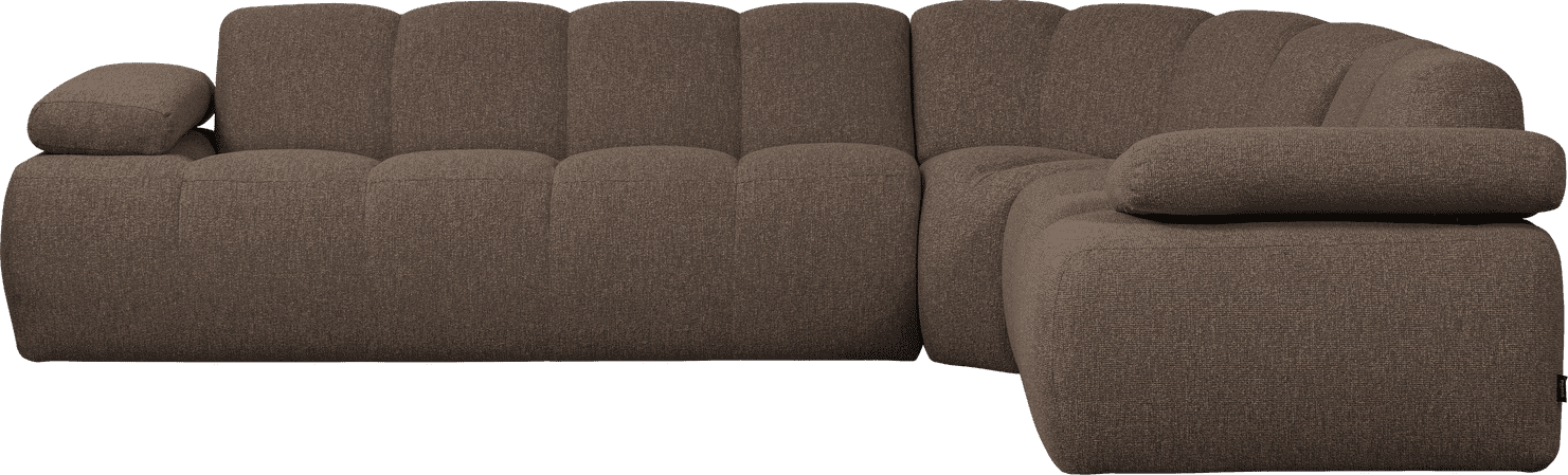 WOOOD Mojo hoekbank rechts boucle bruin melange Bruin melange Hoekbank