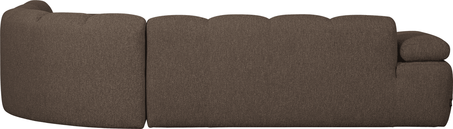 WOOOD Mojo hoekbank rechts boucle bruin melange Bruin melange Hoekbank