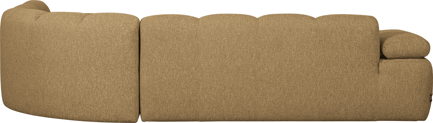 WOOOD Mojo hoekbank rechts boucle geel/bruin melange Geel/bruin melange Hoekbank