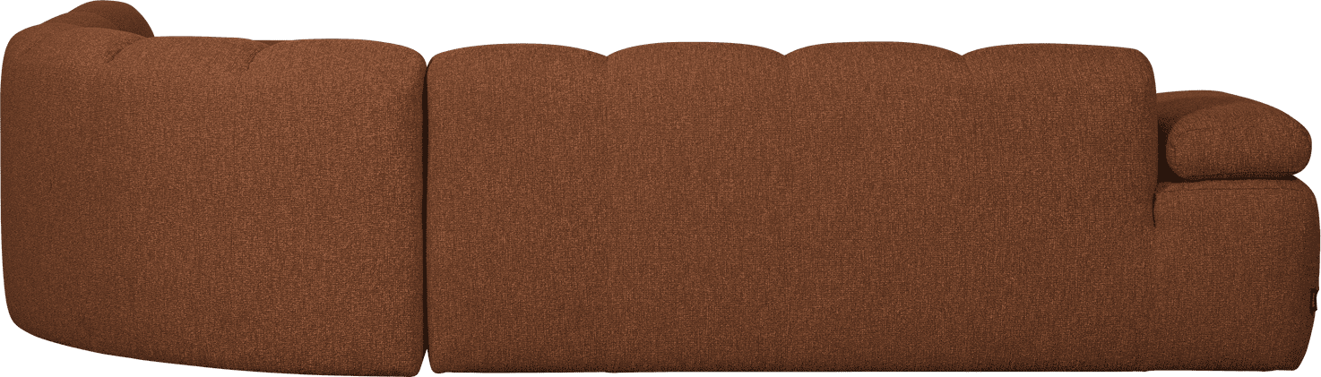 WOOOD Mojo hoekbank rechts boucle roestbruin melange Roestbruin melange Hoekbank