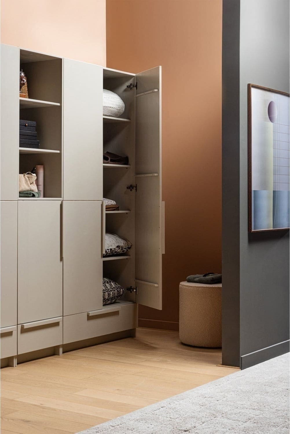 WOOOD Pure 2-deurs hangkast - splitdeur grenen dust Paars Linnenkast