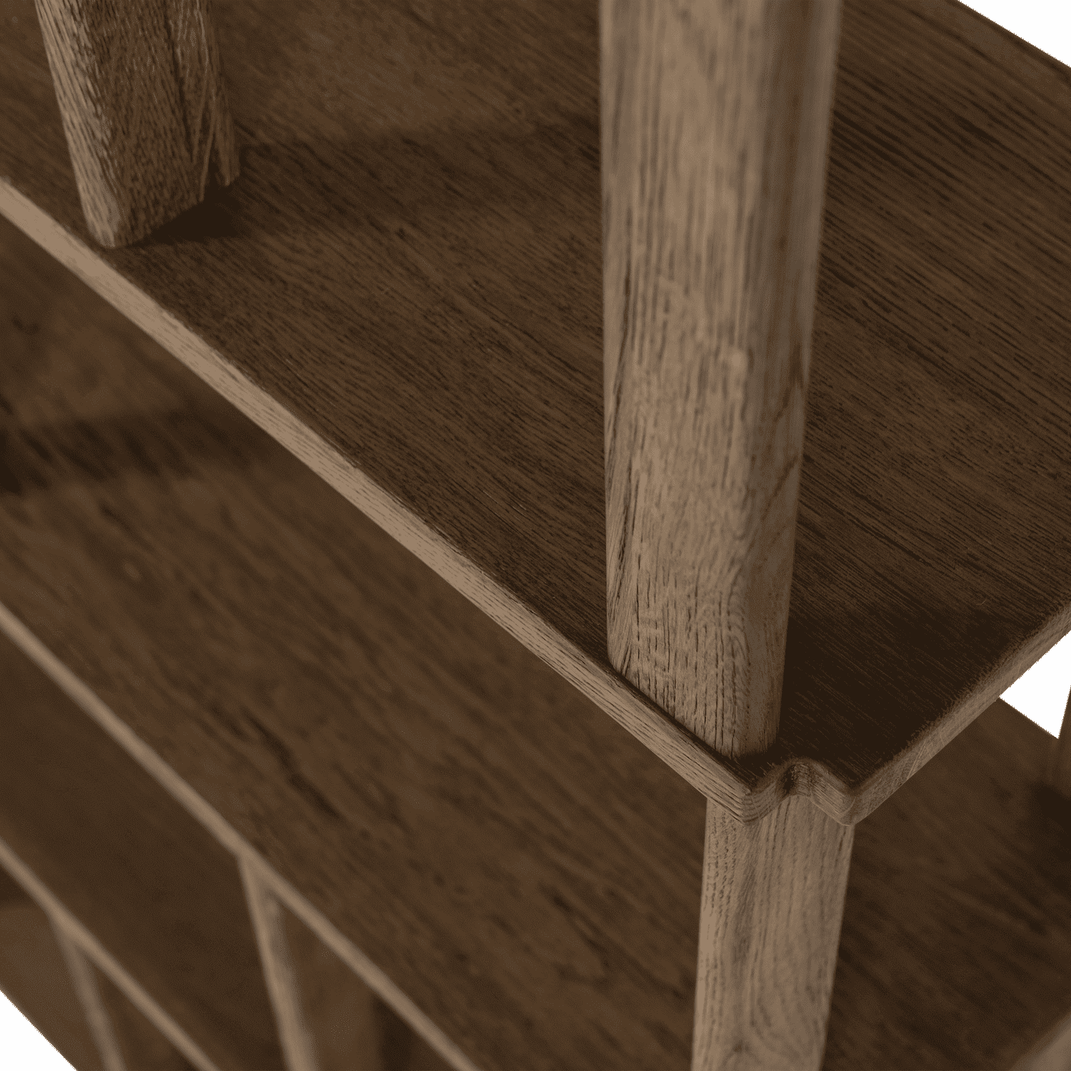 WOOOD Riss boekenkast eikenhout naturel 186x90cm Naturel Boekenkast|Kast