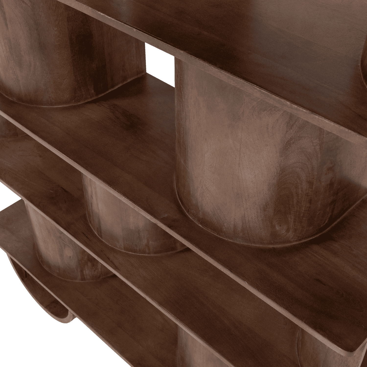 WOOOD Sinne boekenkast hout walnoot 180x130cm Naturel Boekenkast|Kast