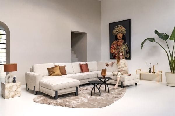 Xooon Denver U-bank - Livigno Beige|Wit Bank