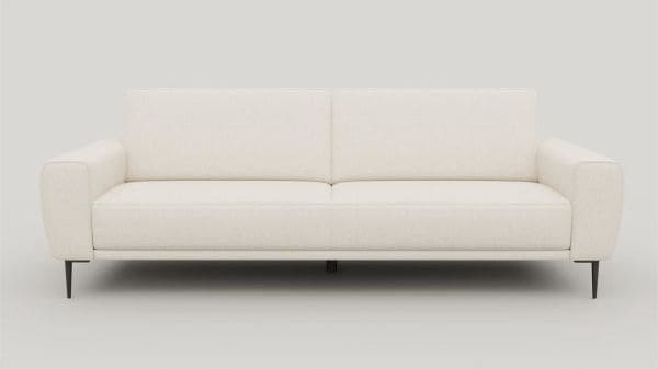 Xooon Puglia 3.5-zitsbank - arm b - poot 17 cm. + design-frame + pocket - vada Beige|Wit Bank