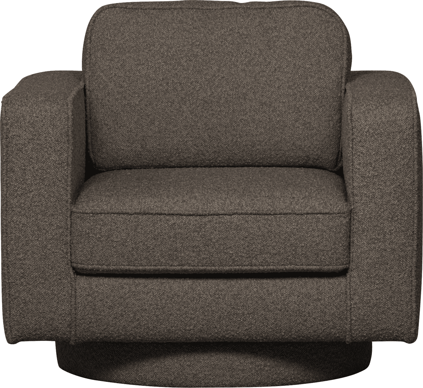 vtwonen Lazy draaifauteuil boucle antraciet Antraciet Draaifauteuil