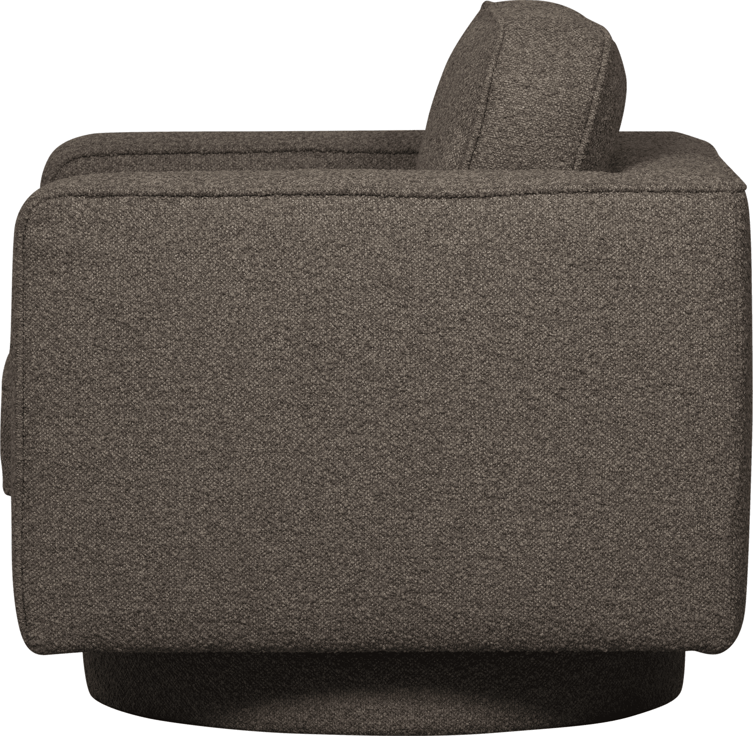 vtwonen Lazy draaifauteuil boucle antraciet Antraciet Draaifauteuil