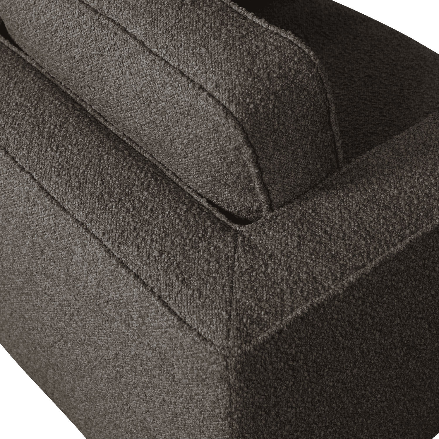 vtwonen Lazy draaifauteuil boucle antraciet Antraciet Draaifauteuil