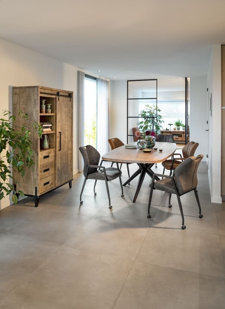 Feelings Wonen meubelen Camino eettafel mango 250cm Bruin|Naturel Eettafel