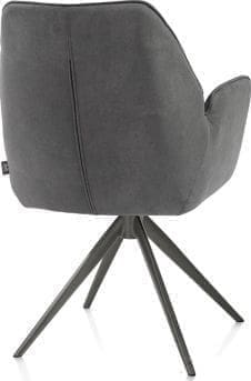 Henders & Hazel Bell armstoel - graphiet frame - draaibaar - pocket - stof Calabria - antraciet Antraciet Armstoel