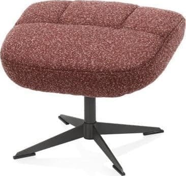 Henders & Hazel Torino relaxfauteuil incl. poef - grafiet frame - stof Cloudy - koper Koper Fauteuil