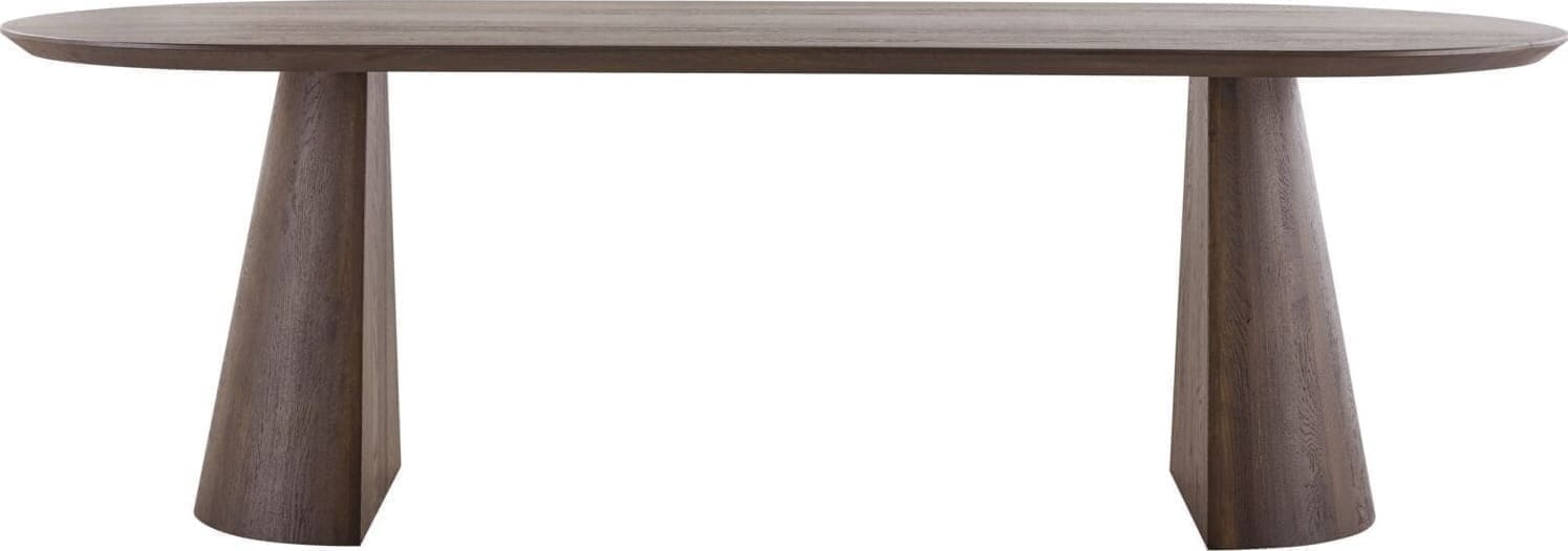 INHOUSE Eettafel Taranto plat ovaal donkerbruin 240x100cm Bruin Eettafel