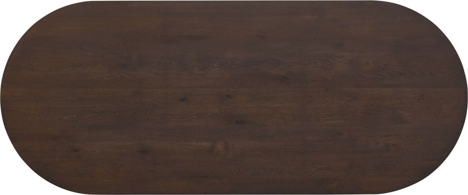 INHOUSE Eettafel Taranto plat ovaal donkerbruin 240x100cm Bruin Eettafel