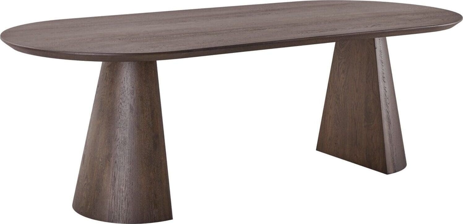 INHOUSE Eettafel Taranto plat ovaal donkerbruin 240x100cm Bruin Eettafel