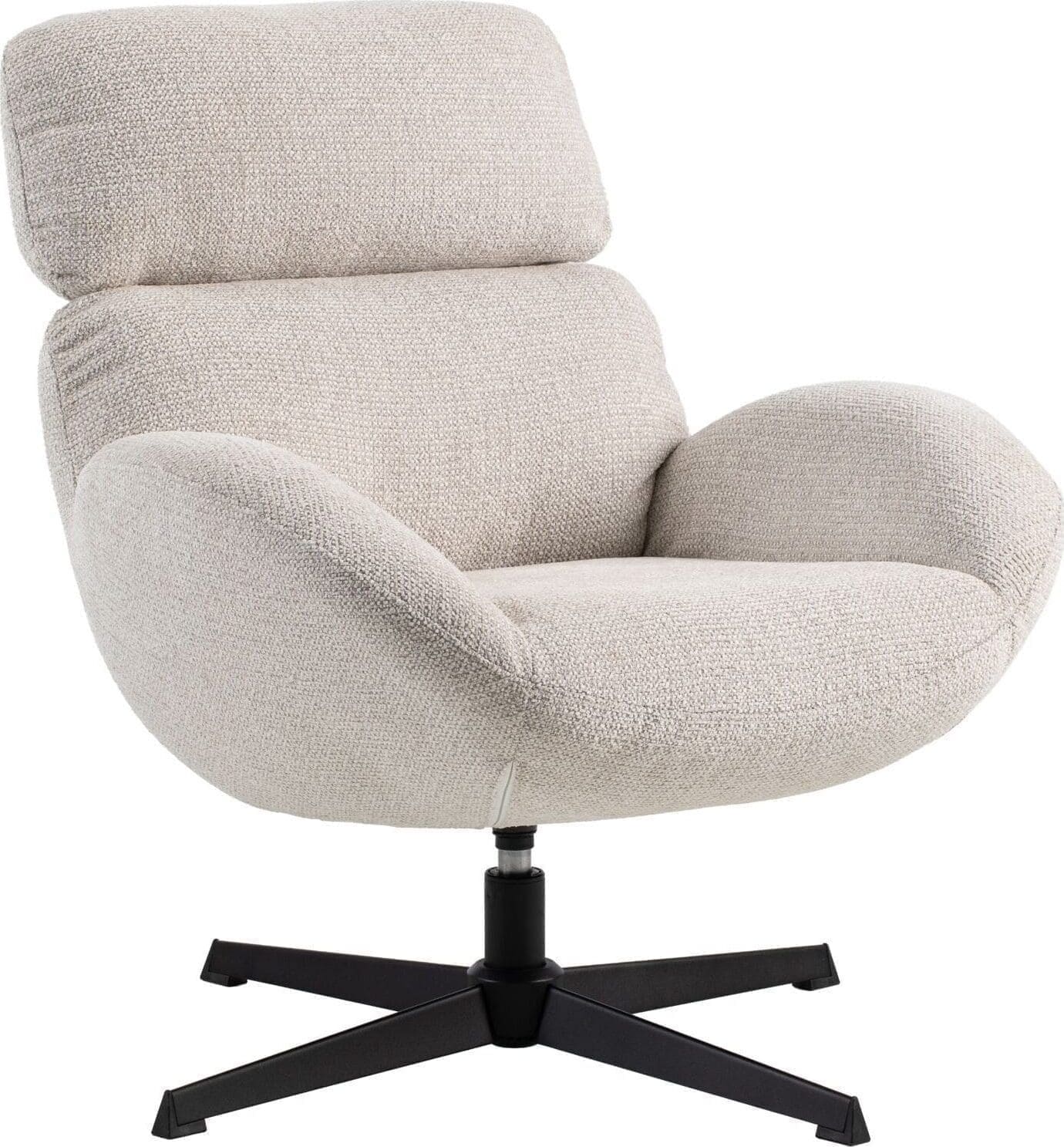 Profijt Meubel Draaifauteuil Bolands lichtgrijs Grijs Draaifauteuil