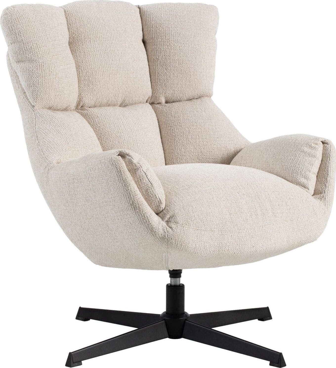 Profijt Meubel Draaifauteuil Ordini beige Beige|Wit Draaifauteuil