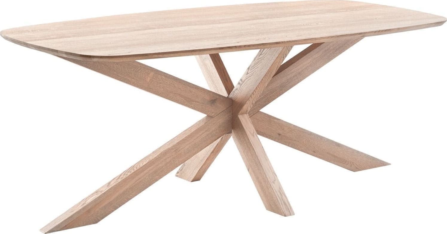 Profijt Meubel Eettafel Walden eikenhout 240x110 cm Deens ovaal Bruin Eettafel