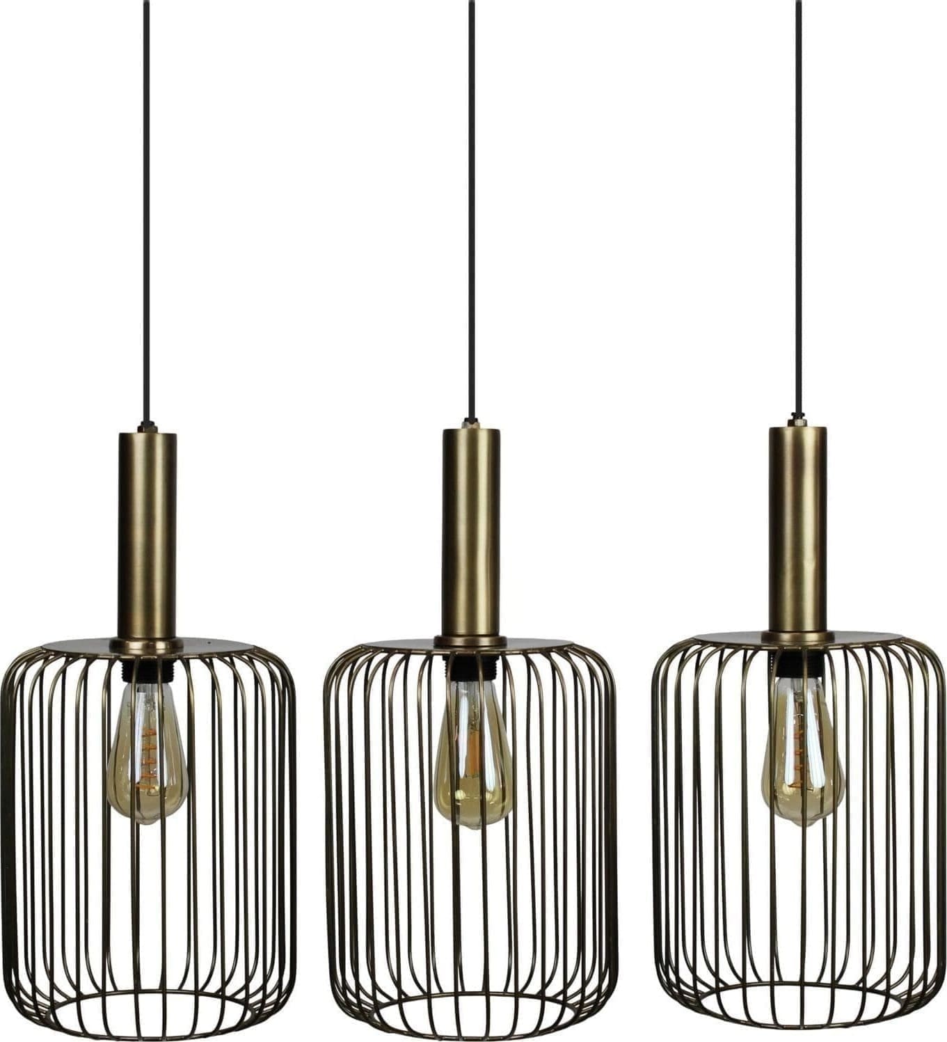 Profijt Meubel Hanglamp Bincerro brons metaal 3-lichts Brons Hanglamp
