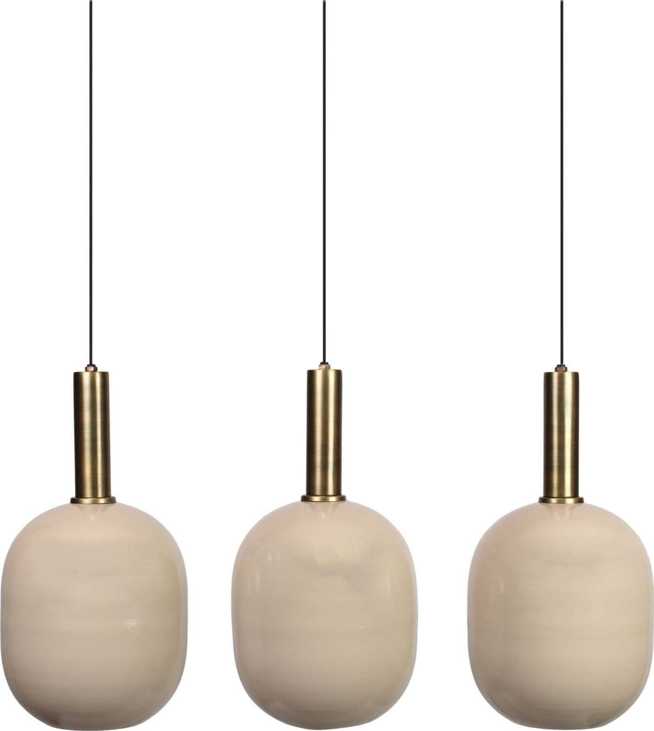 Profijt Meubel Hanglamp Bincerro metaal taupe 3-lichts Taupe Hanglamp