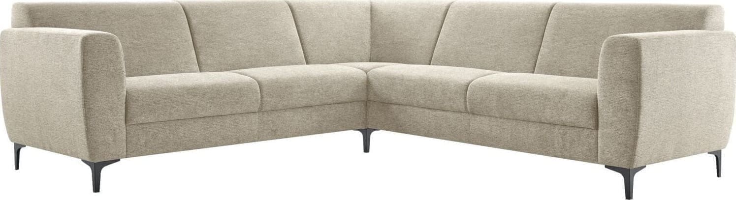Profijt Meubel Hoekbank Ridgway beige basic comfort Beige|Wit Hoekbank