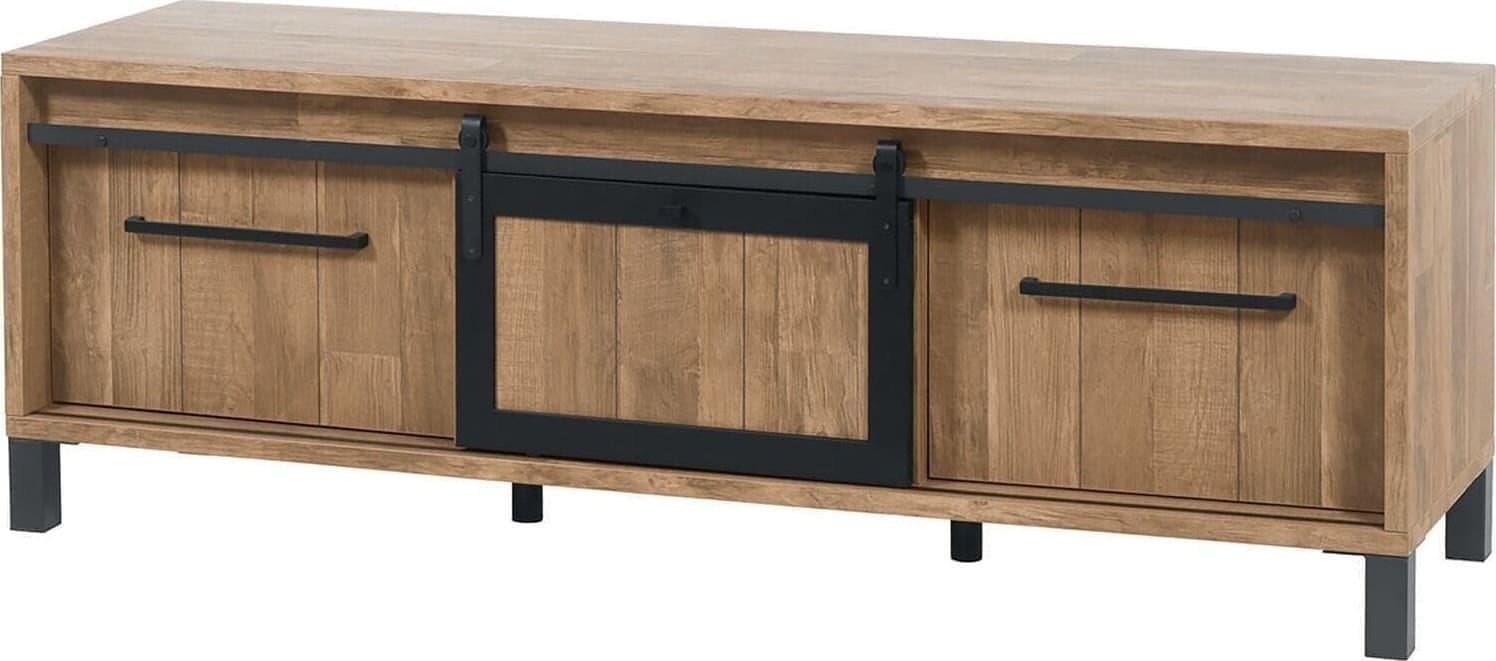 Profijt Meubel Tv-meubel Alva 179 cm old teak Bruin|Naturel Tv-meubel|Tv-dressoir