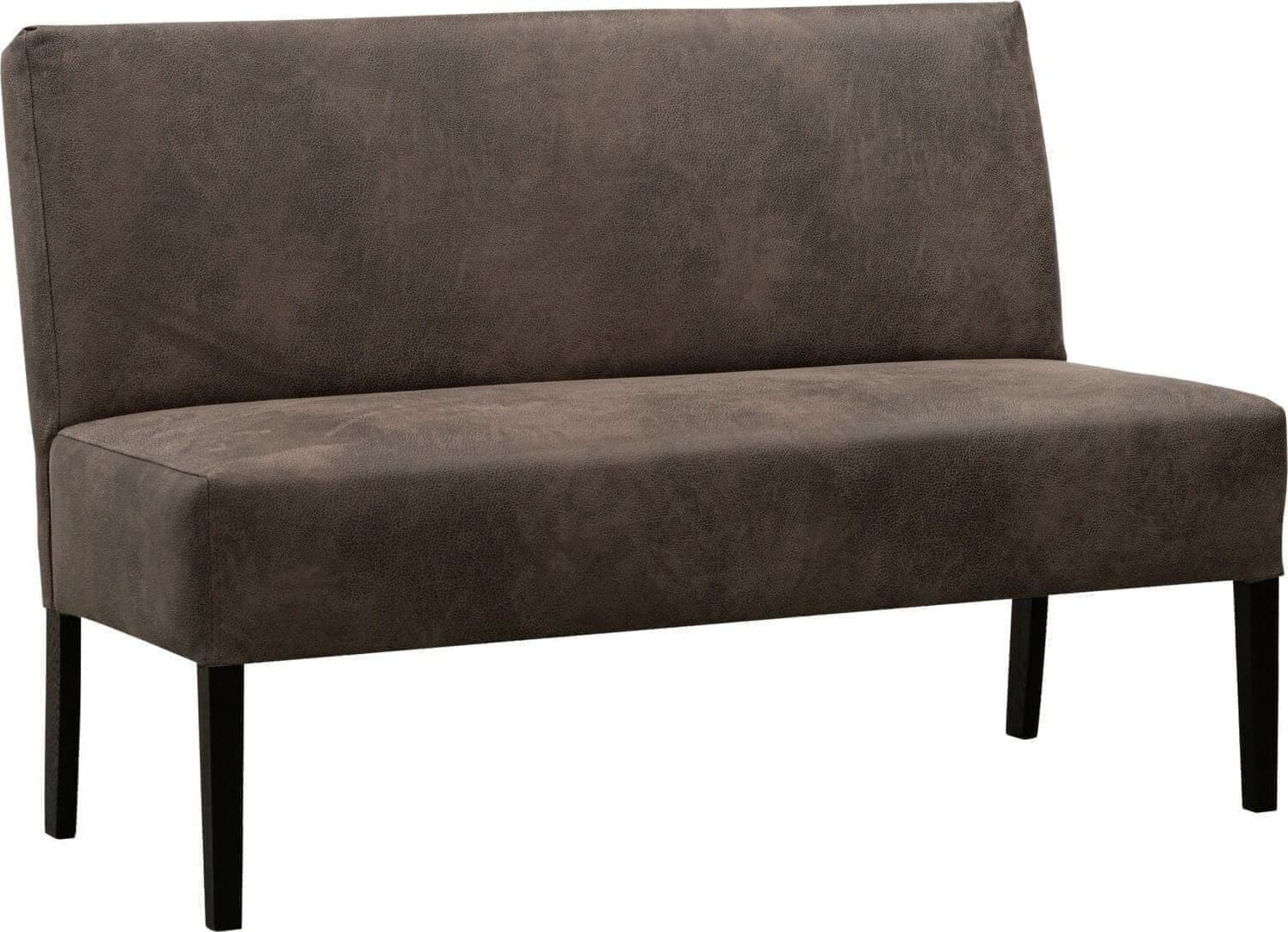Pronto Wonen Eetkamerbank Avanza 130 cm microleder donkergrijs Grijs|Antraciet Eetbank
