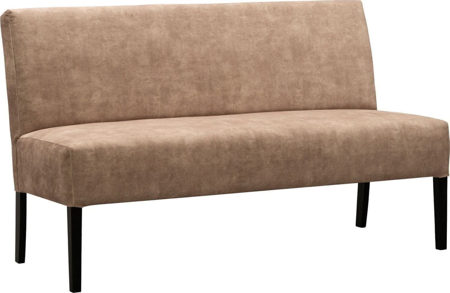 Pronto Wonen Eetkamerbank Avanza 150 cm velvet lichtbruin Bruin Eetbank