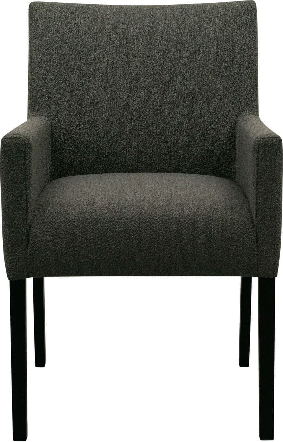 Pronto Wonen Eetkamerstoel met armleuning Avanza bouclé grijs Grijs Eetkamerstoel